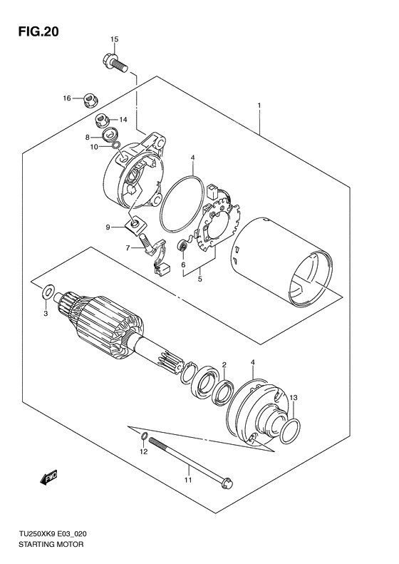 Starting motor