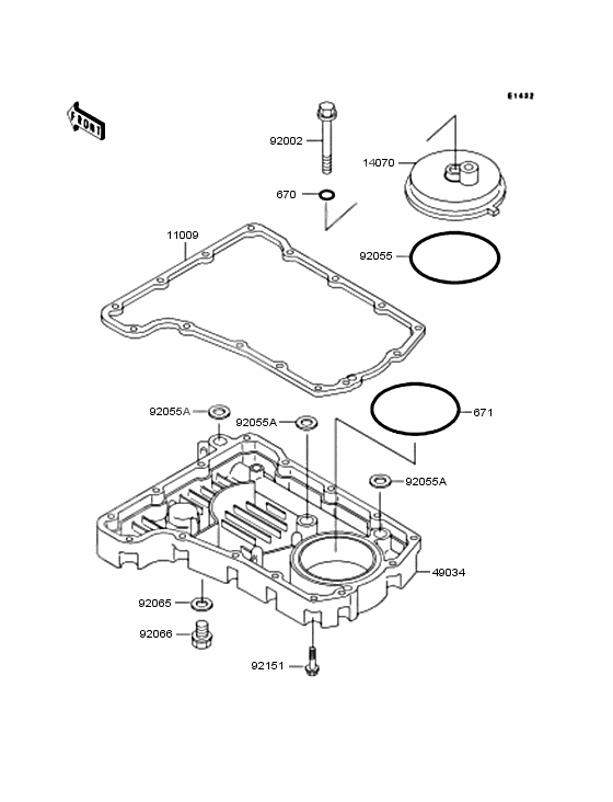 Breather cover/oil pan