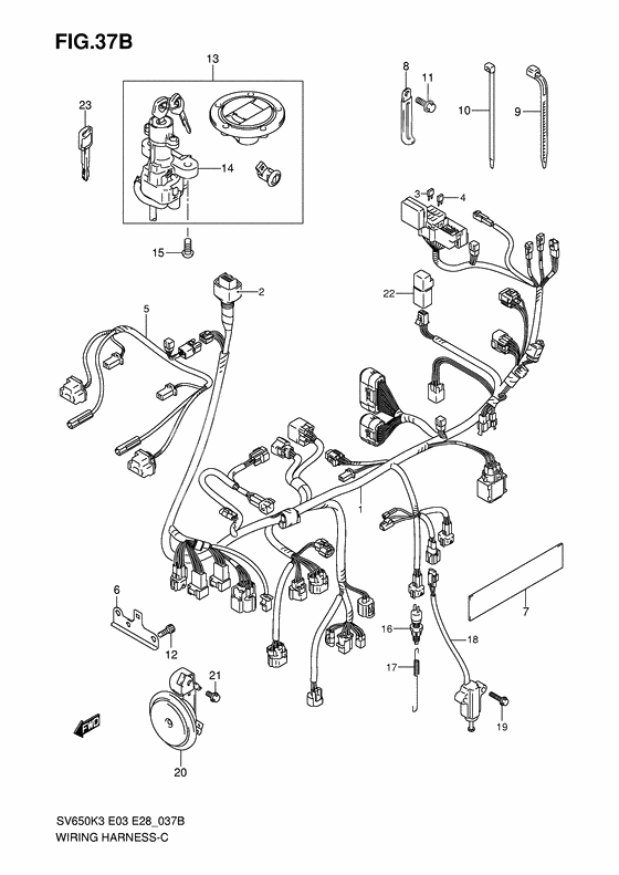 Wiring harness              

                  Sv650sk7