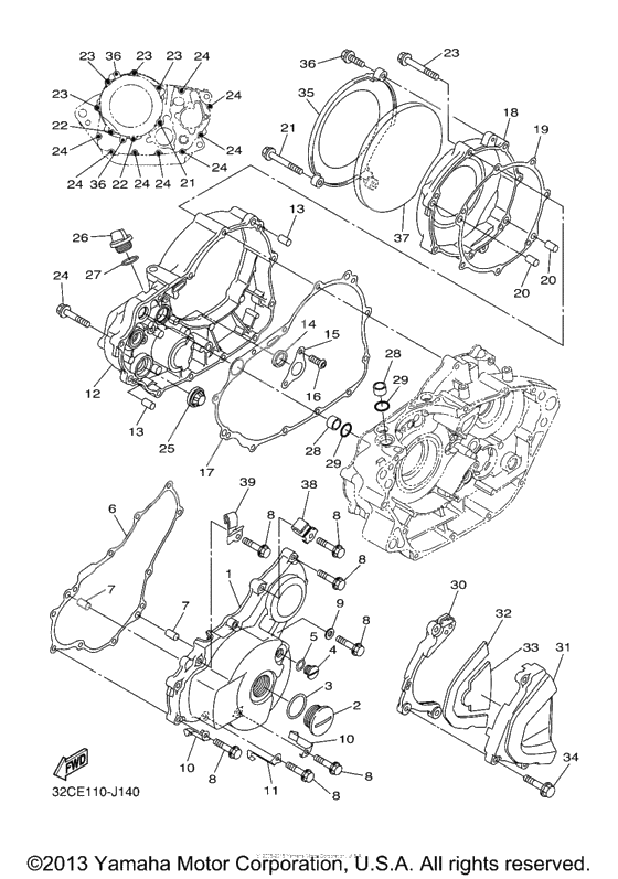 Crankcase cover              

                  1