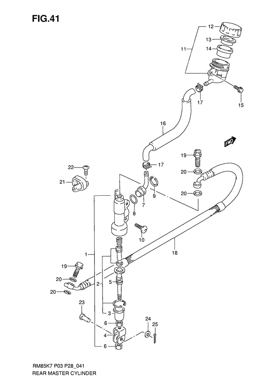 Rear master cylinder