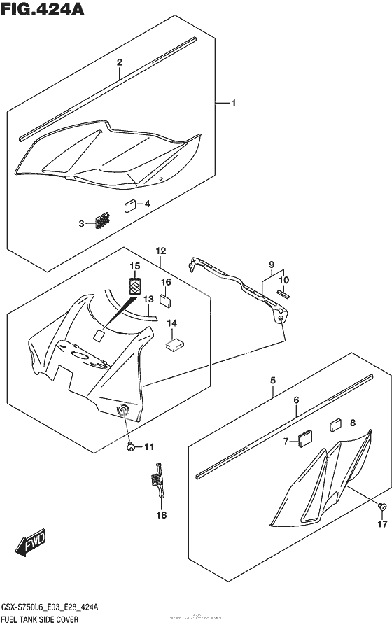 Накладка топливного бака