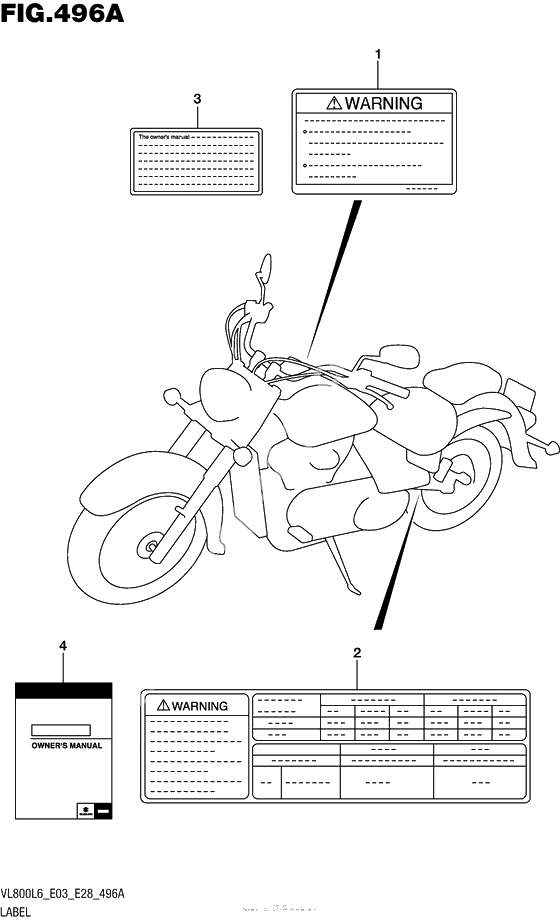 Информационные наклейки (Vl800L6 E03)