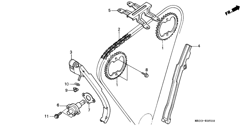 Cam chain/tensioner