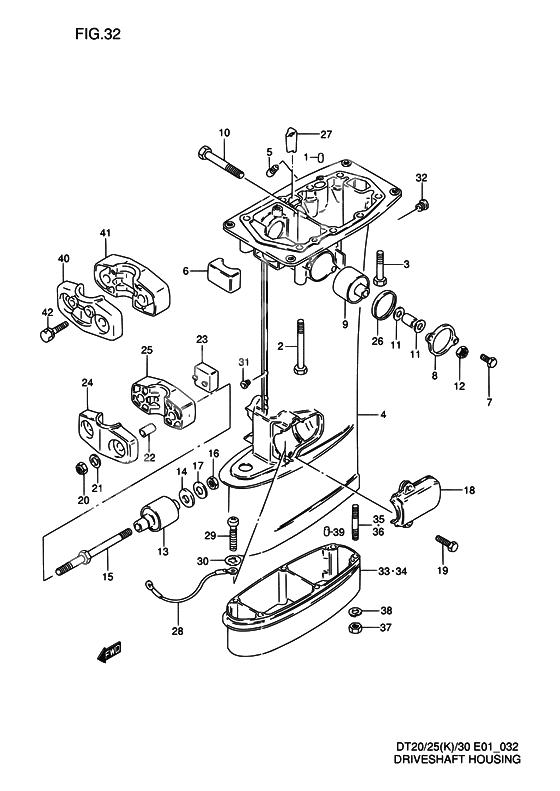 Drive shaft housing