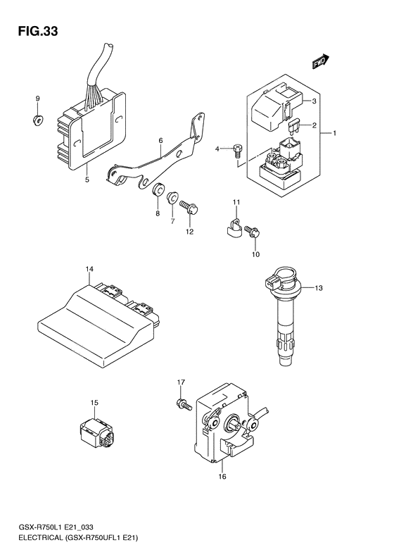 Electrical              

                  Gsx-r750ufl1 e21