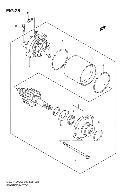 Starting motor