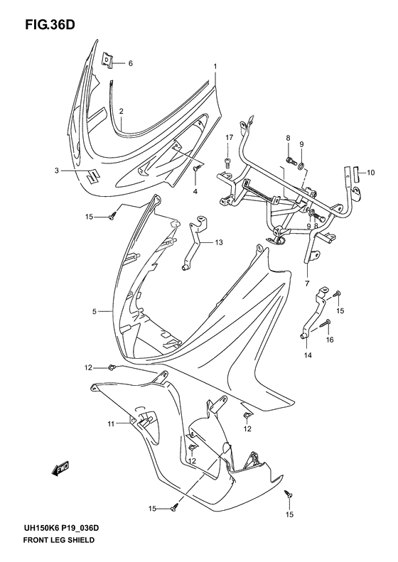 Front leg shield              

                  Model k6