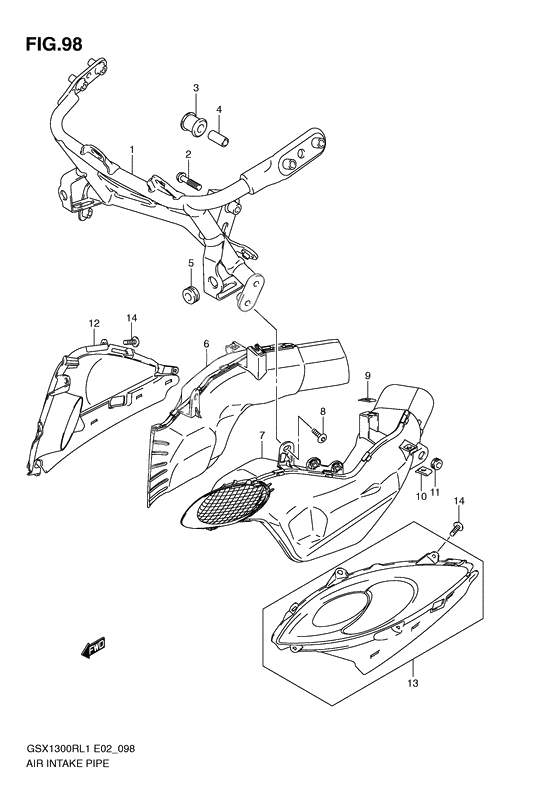 Air intake pipe