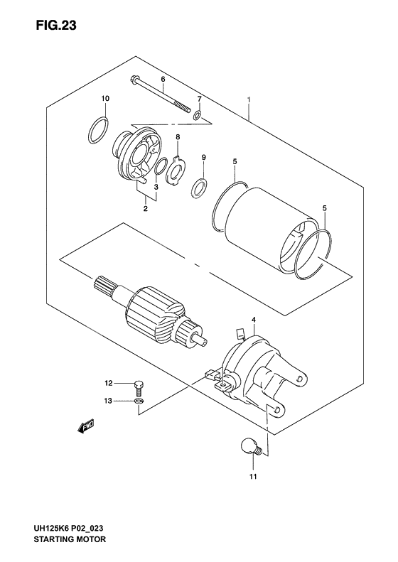 Starting motor