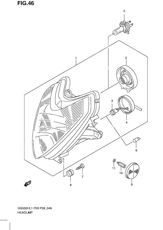 Headlamp              

                  Gs500fh p28