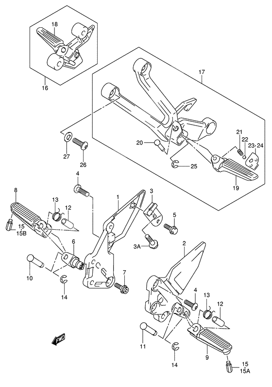 Footrest              

                  Model k4/k5