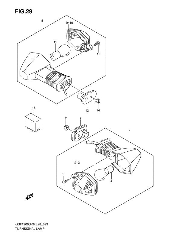 Turnsignal front & rear lamp