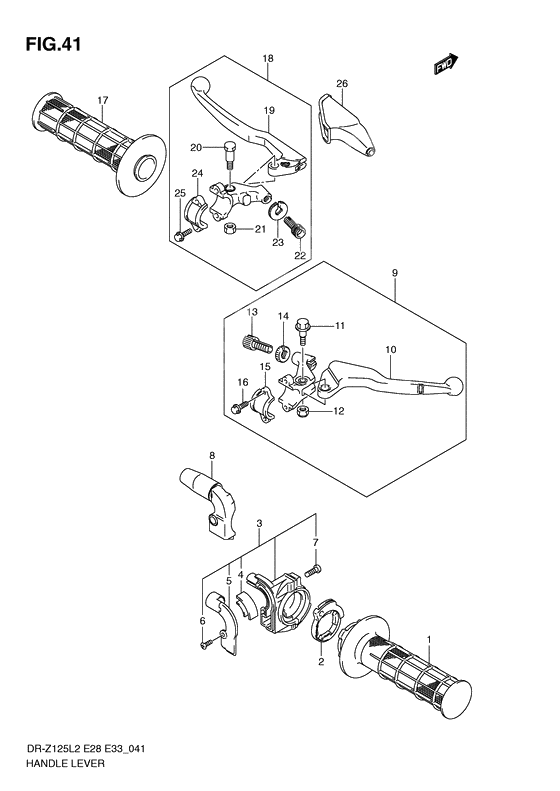 Handle lever              

                  Dr-z125l2 e28