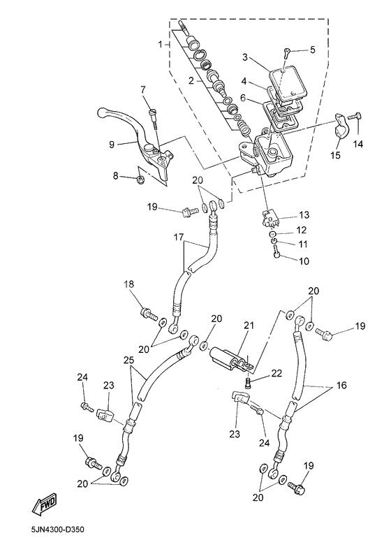 Front master cylinder