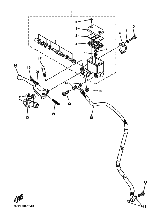 Передний тормозной цилиндр