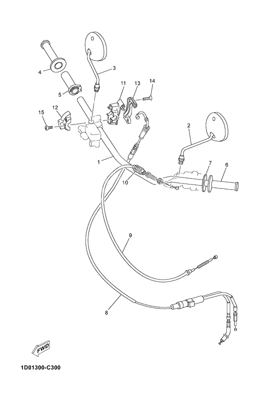 Steering handle & cable