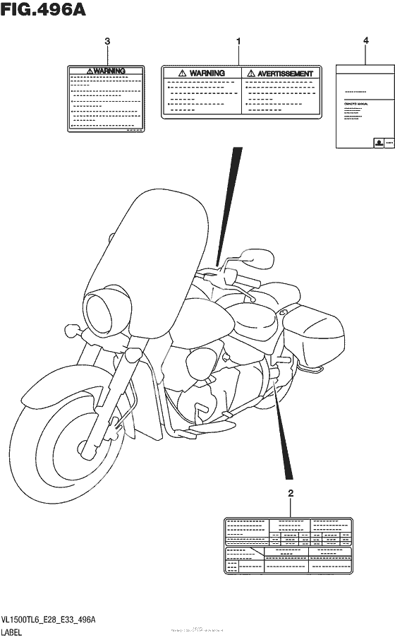 Информационные наклейки (Vl1500Tl6 E28)