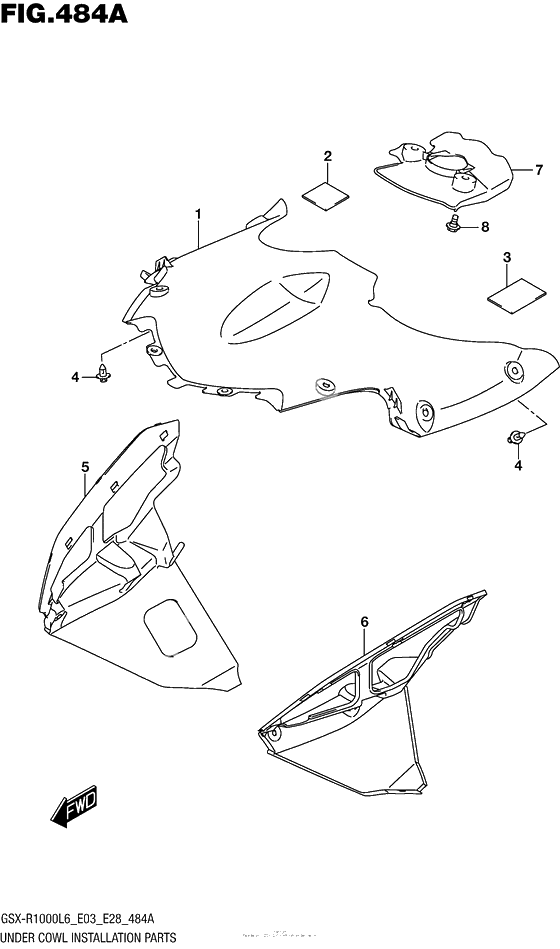 Кронштейн переднего нижнего обтекателя