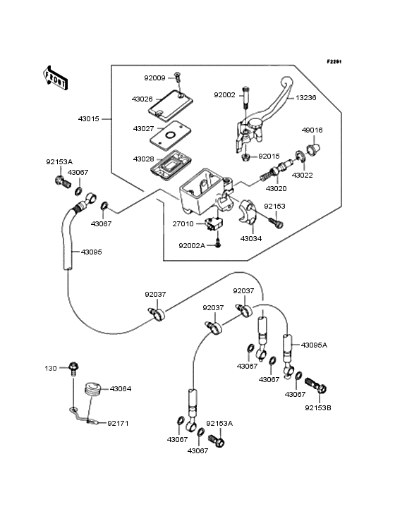 Front master cylinder