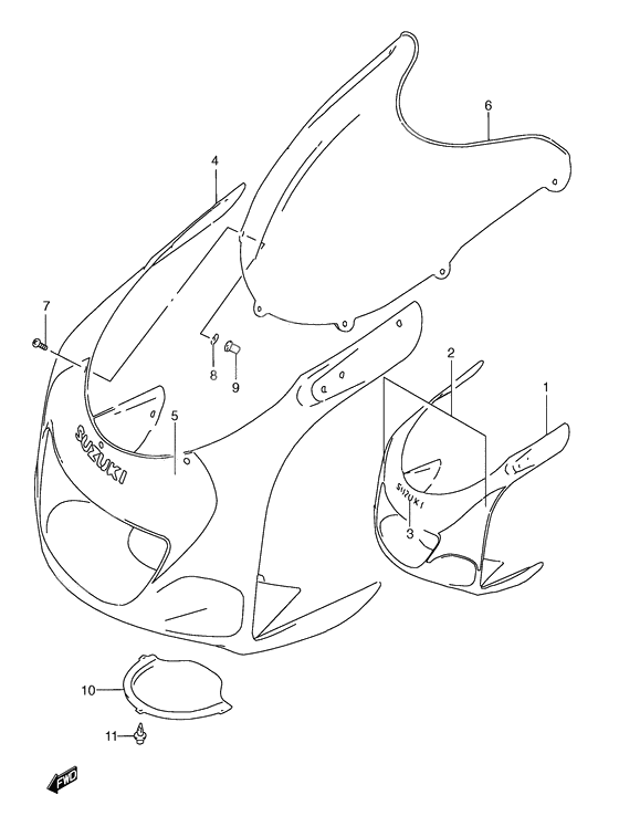 Cowling body              

                  Model w