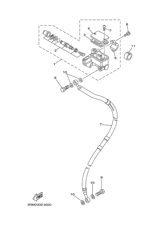 Front master cylinder