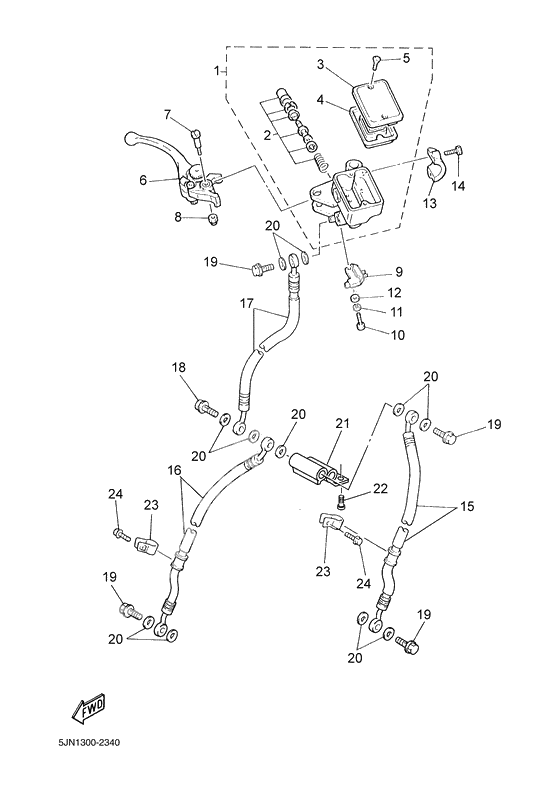 Front master cylinder