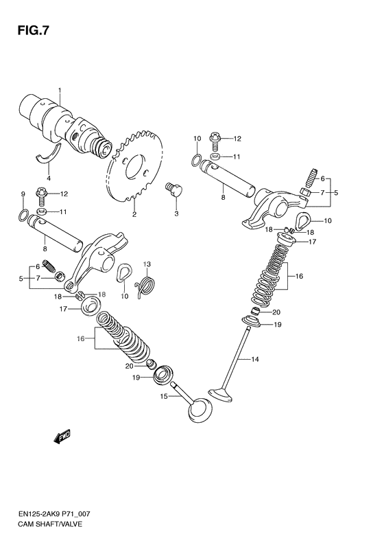 Cam shaft - valve