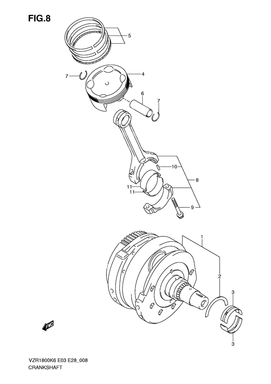 Crankshaft              

                  Model k6/k7/k8/k9