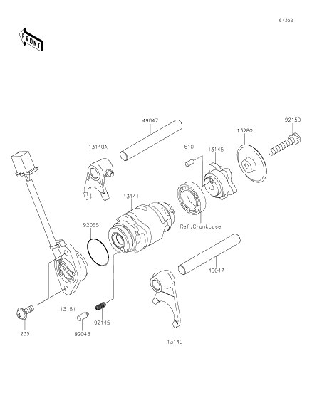 Gear Change Drum/Shift Fork(s)