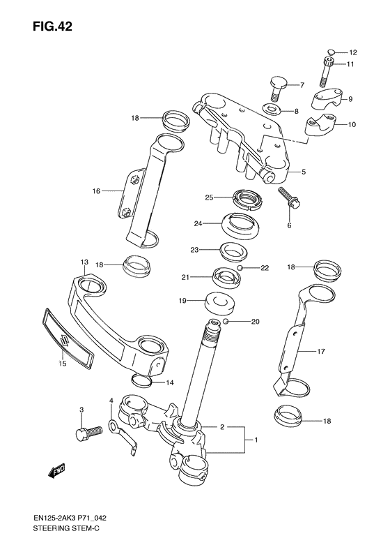 Steering stem              

                  En125-2ak3/-2ak7/-2ak8