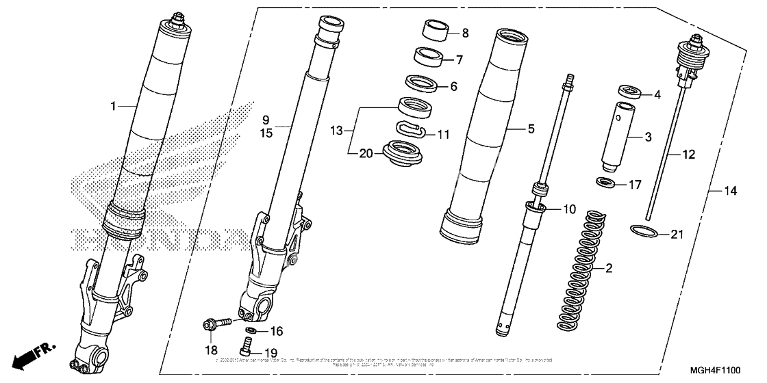 Вилка передней оси