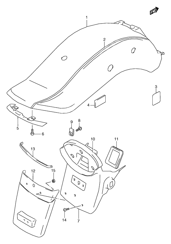 Rear fender              

                  Model v