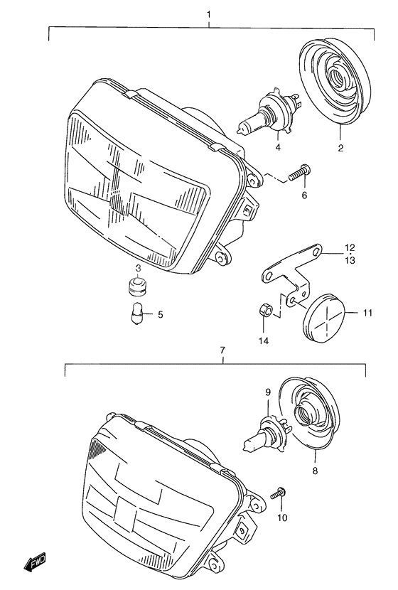 Headlamp              

                  Gsf1200st/sv/sw/sx/sy/sav/saw/sax/say