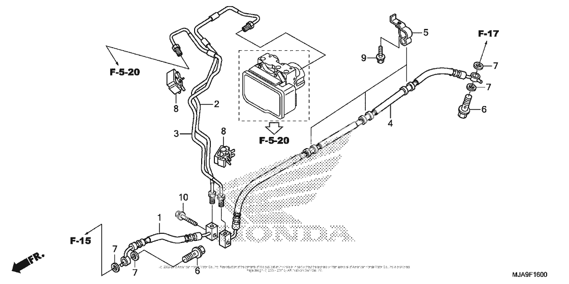 Задний тормозной шланг
