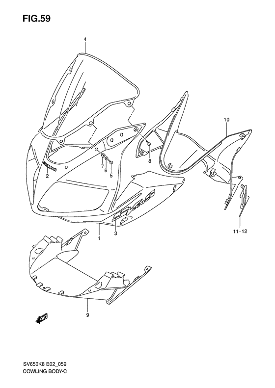 Cowling body              

                  Model k8 with cowling