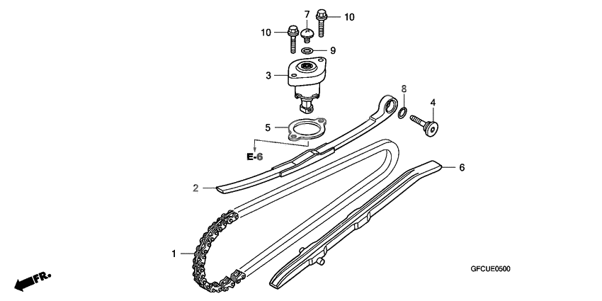 Cam chain/tensioner