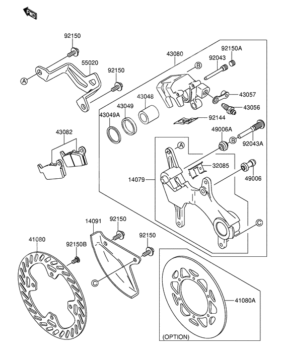 Front brake caliper