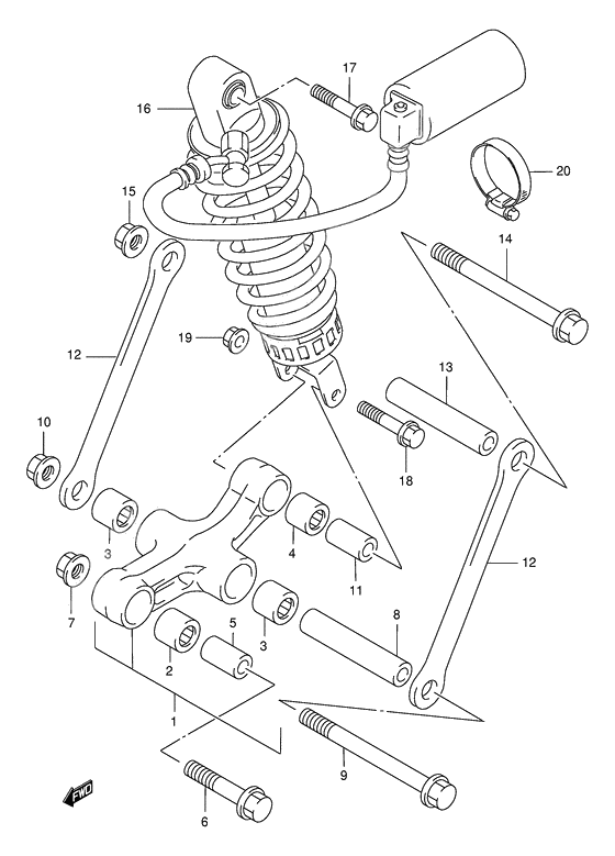 Rear cushion lever