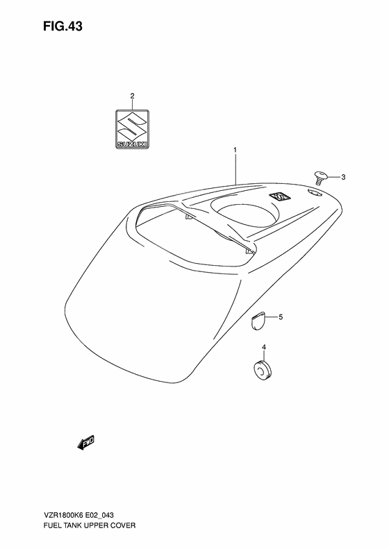 Fuel tank upper cover