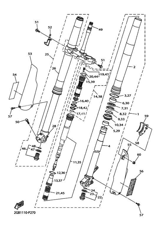 Вилка передней оси