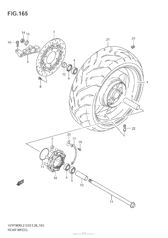 Заднее колесо (Vzr1800 L2 E33)