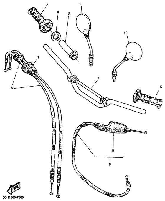 Steering Handle, Cable
