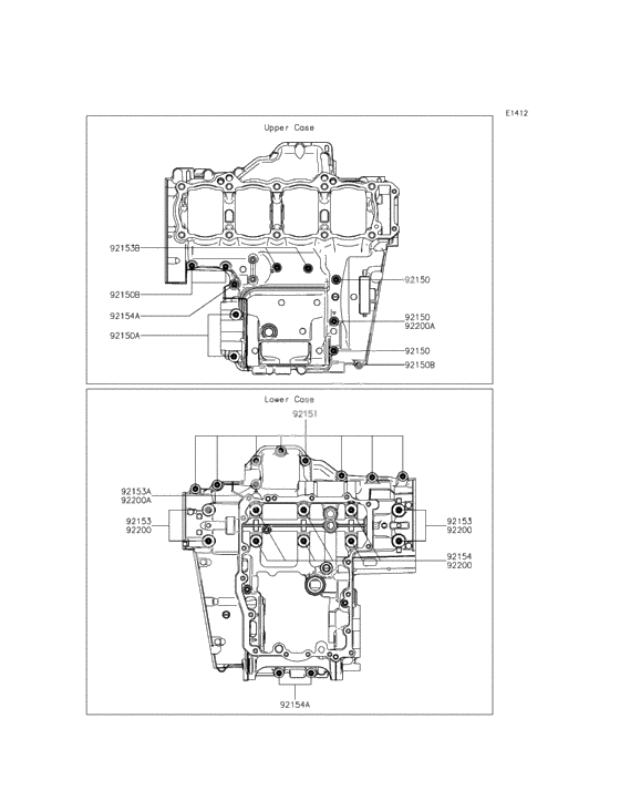 Crankcase bolt pattern