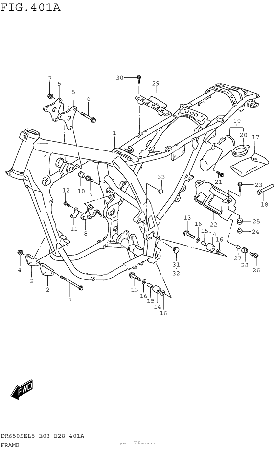 Рама (Dr650Sel5 E03)