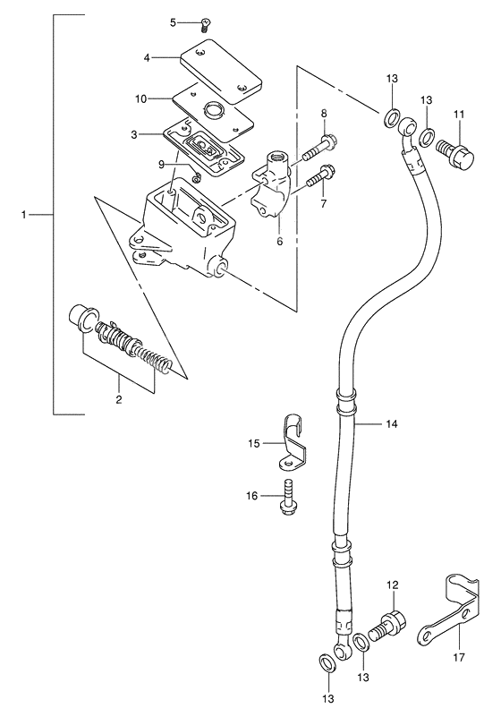 Front master cylinder