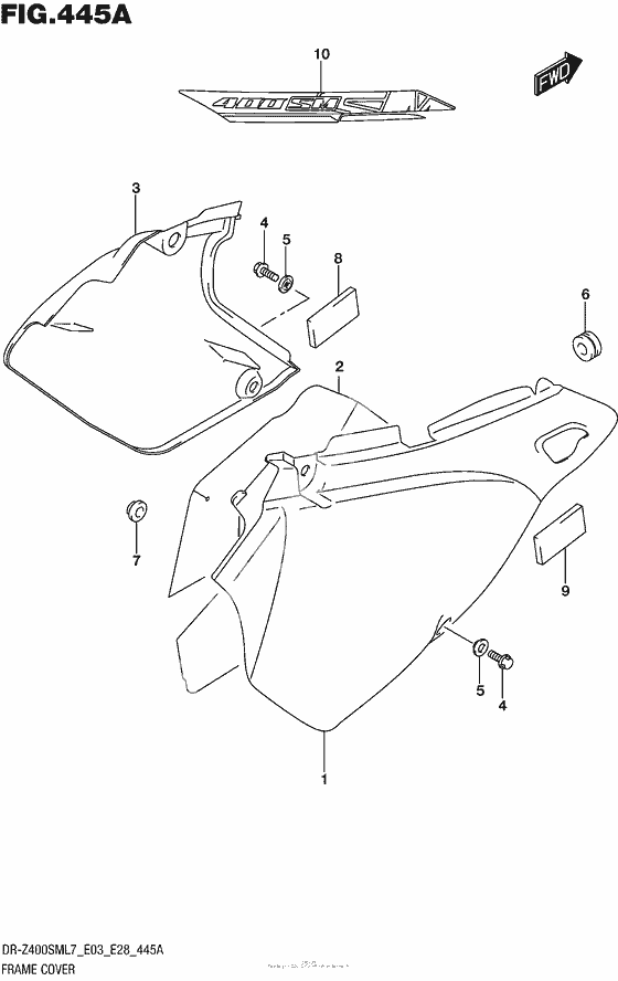 Боковые панели (Dr-Z400Sml7 E03)