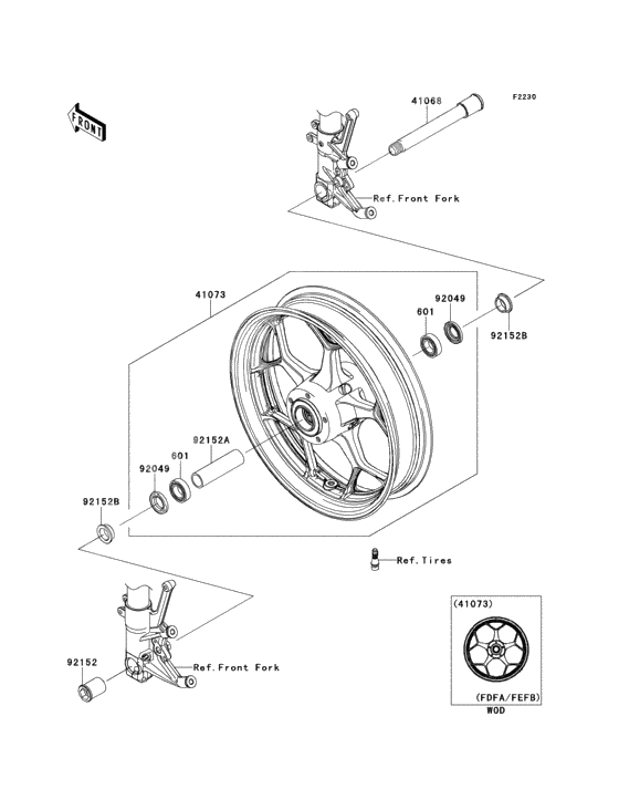 Front hub