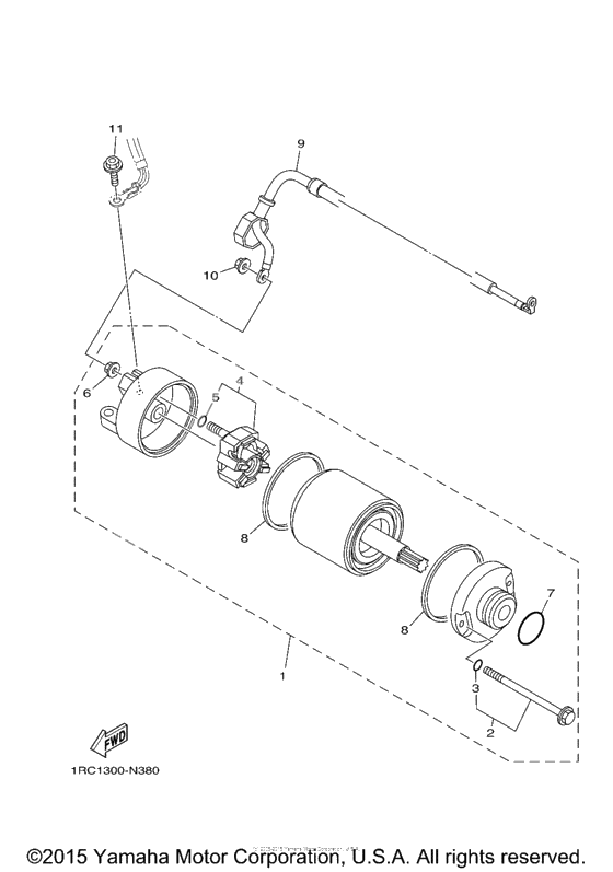 Starting motor