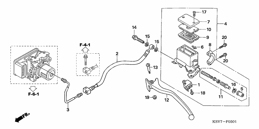 Rr. brake master cylinder              

                  NSS250EX